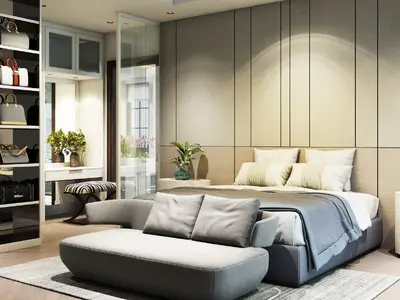 Quarto com cama queen size